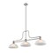 Z-Lite Melange 3 Light Chandelier, Brushed Nickel & White Linen 725-3BN-DWL14 - alternate 3